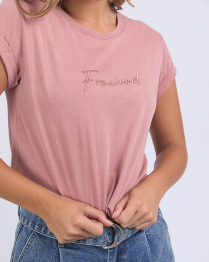 Signature Tee - Ash Rose