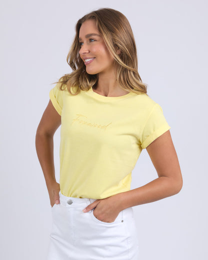 Foxwood Signature Tee - Lemon