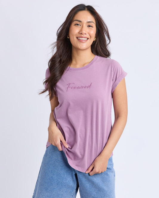 Foxwood Signature Tee - Plum