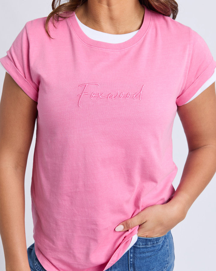Foxwood Signature Tee - Bubblegum Pink
