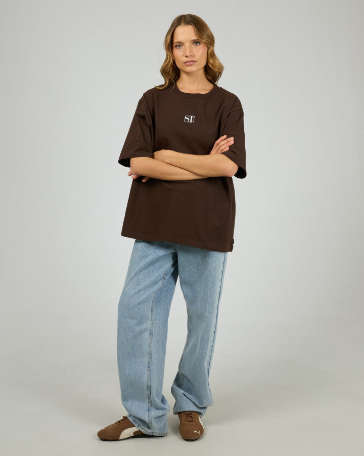 Silent Luxe Tee - Chocolate