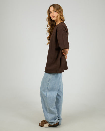 Silent Luxe Tee - Chocolate