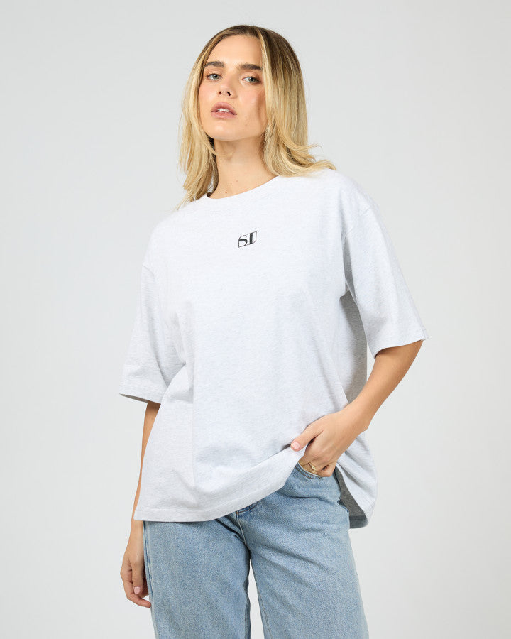 Silent Luxe Tee - Snow Marle