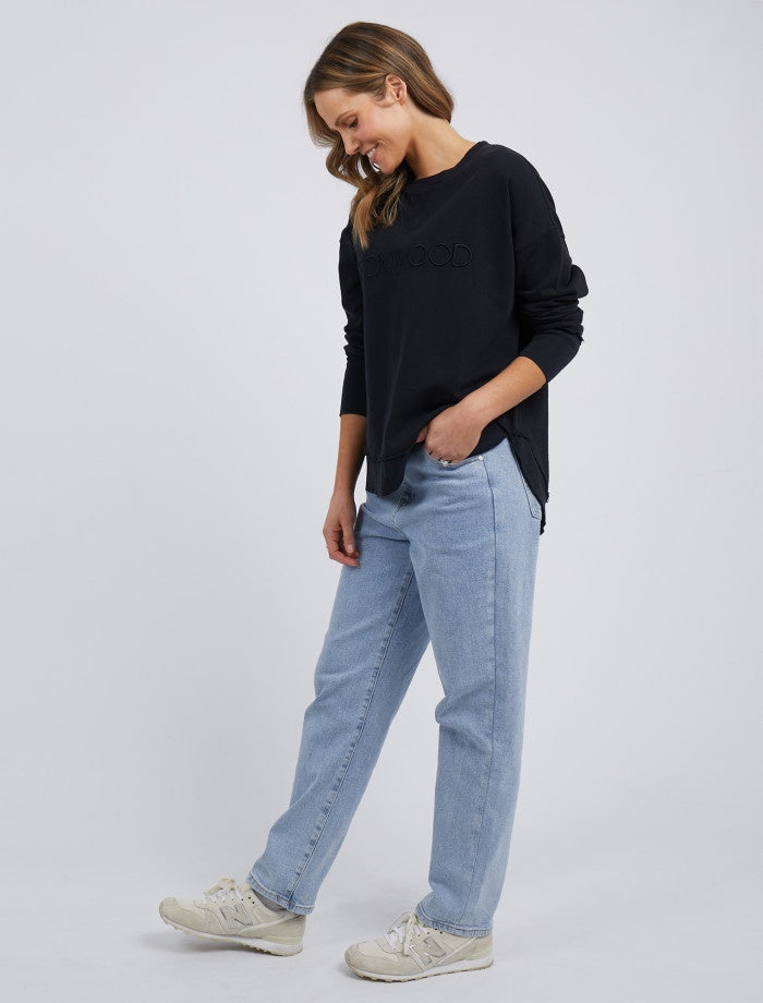 Simplified Crew - Black on Black