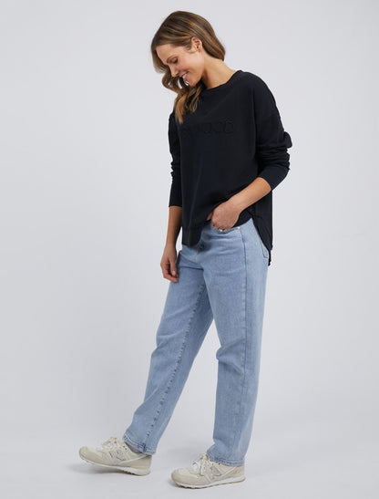 Simplified Crew - Black on Black