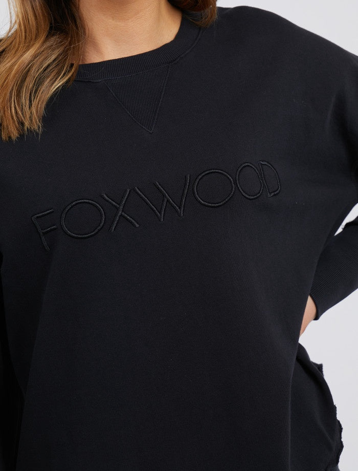 Simplified Crew - Black on Black