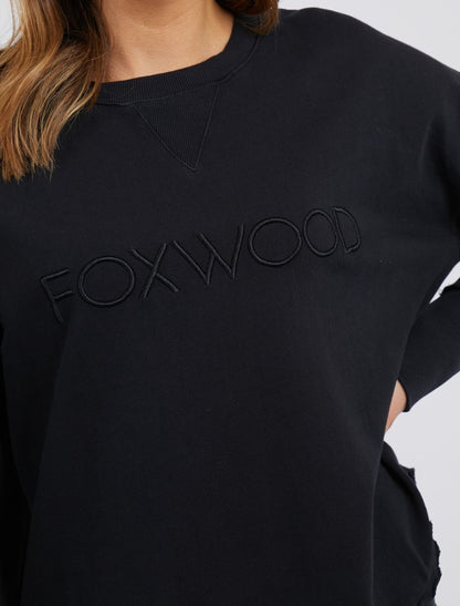 Simplified Crew - Black on Black