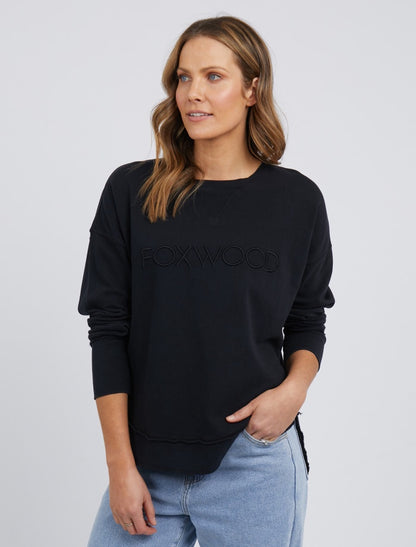 Simplified Crew - Black on Black