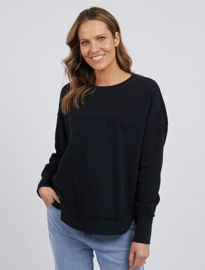 Simplified Crew - Black on Black