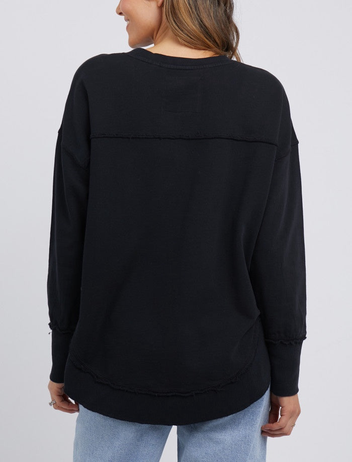 Simplified Crew - Black on Black