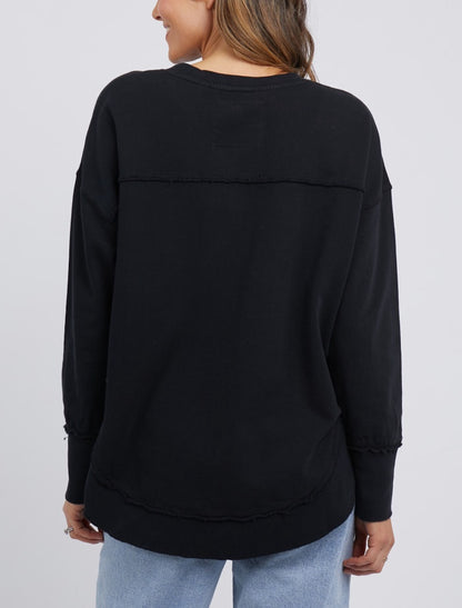 Simplified Crew - Black on Black