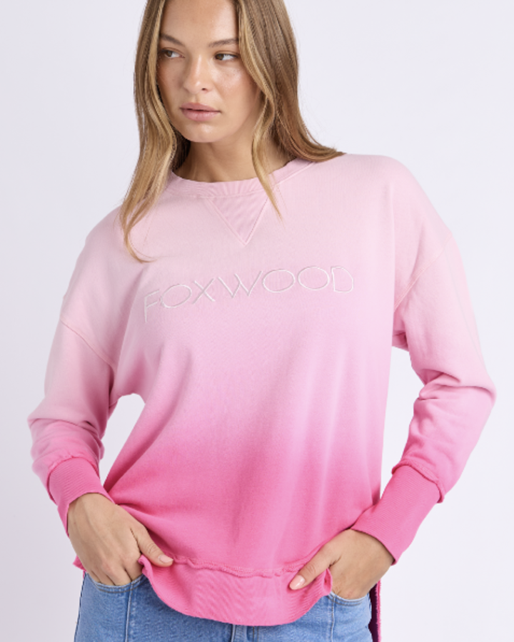 Simplified Dip-Dye Crew | Pink Ombre