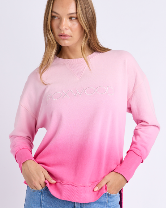 Simplified Dip-Dye Crew | Pink Ombre