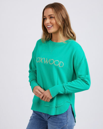 Simplified Metallic Crew - Bright Green
