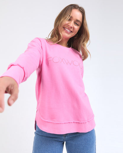 Simplified Metallic Crew - Bubblegum Pink