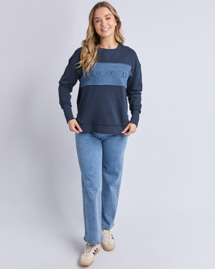 Simplified Tonal Crew - Navy