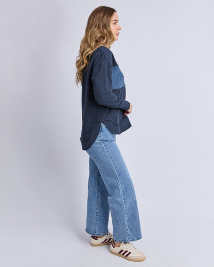 Simplified Tonal Crew - Navy