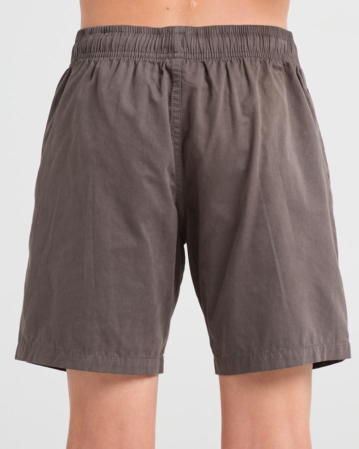 Youth Skull Anchor Volley Short - Charcoal