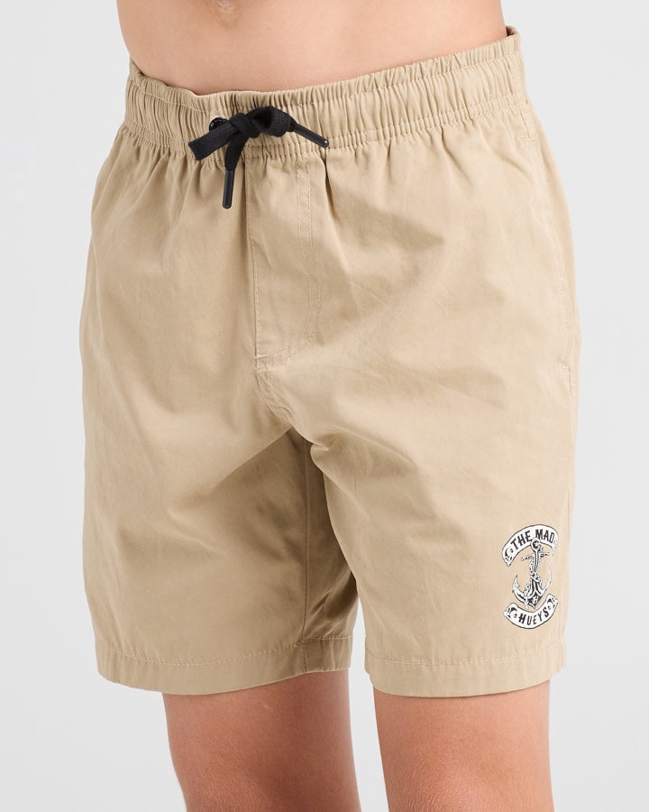Youth Skull Anchor Volley Short - Taupe