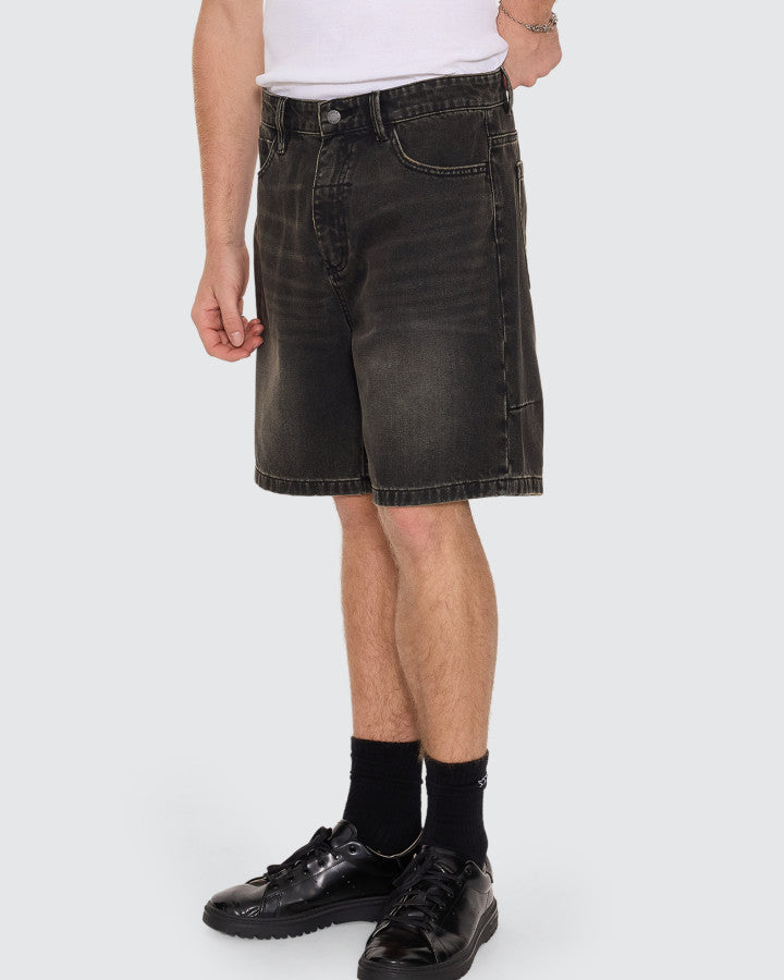 Thrills | Slacker Relaxed Denim Short | Charred Black