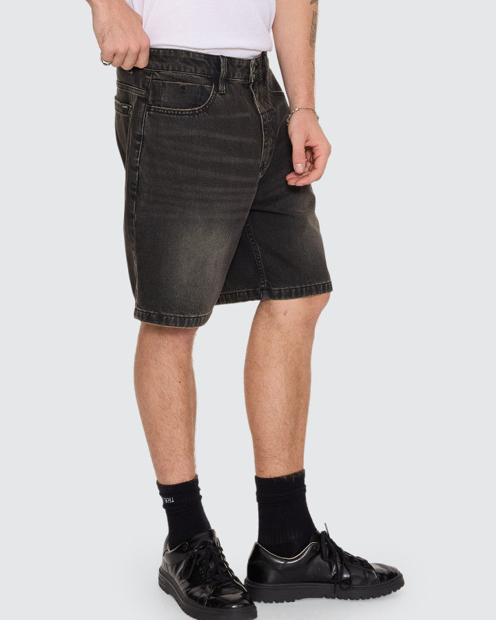 Thrills | Slacker Relaxed Denim Short | Charred Black
