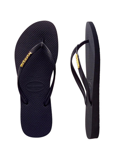 Slim Metal Logo Black/Gold | Female