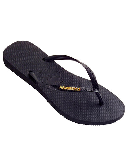 Slim Metal Logo Black/Gold | Female