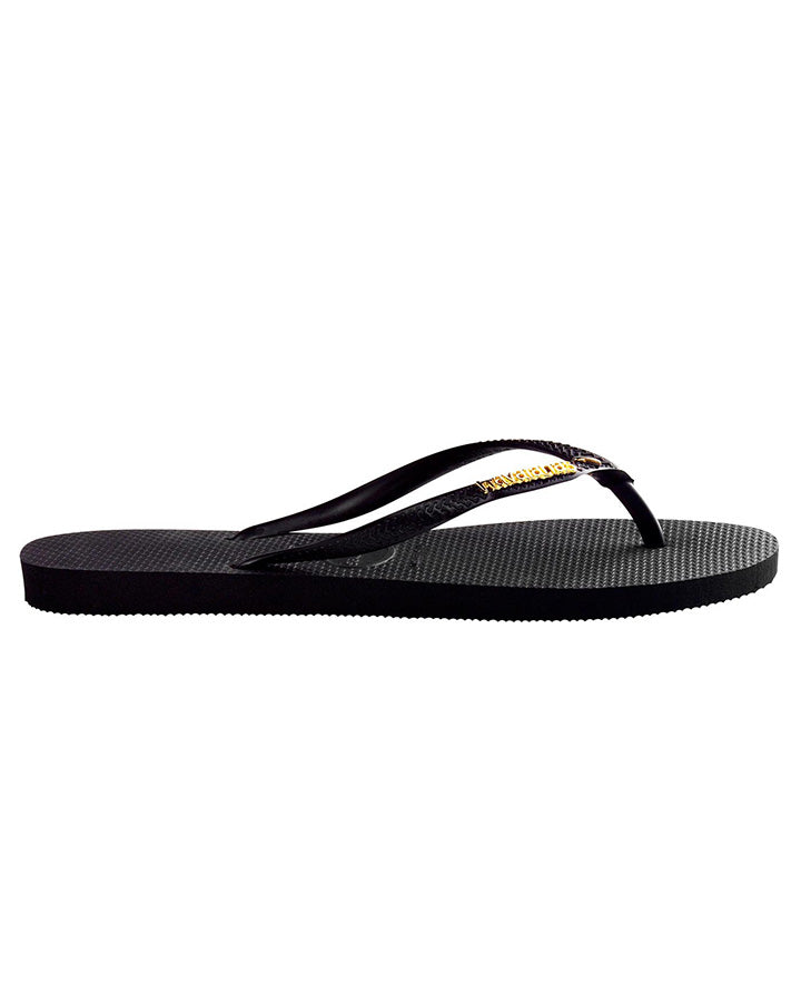 Slim Metal Logo Black/Gold | Female