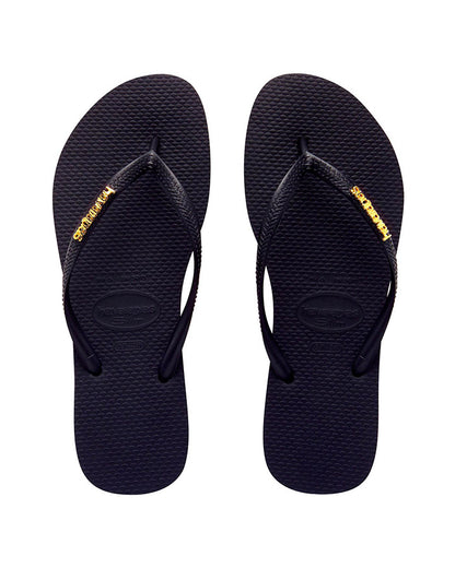 Slim Metal Logo Black/Gold | Female
