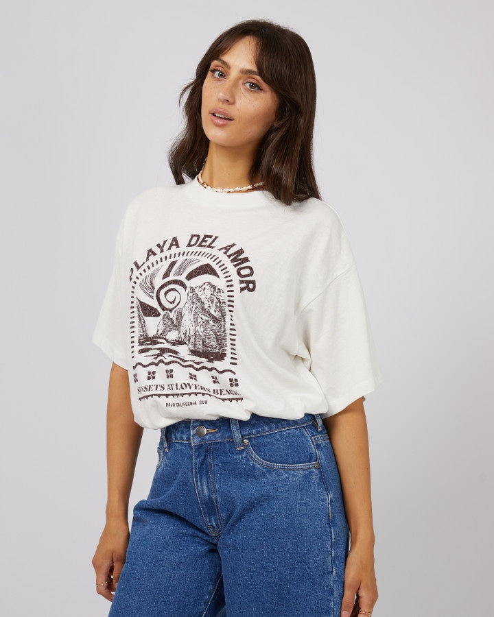 Solar Oversized Tee - Vintage White