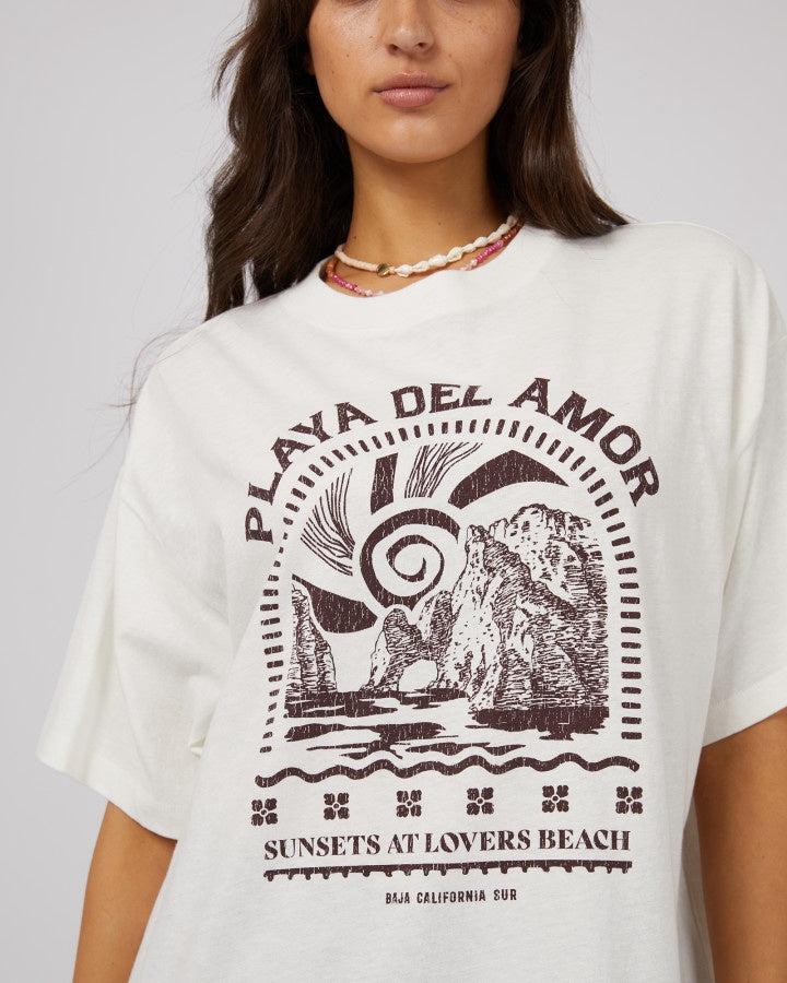 Solar Oversized Tee - Vintage White