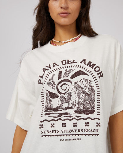 Solar Oversized Tee - Vintage White