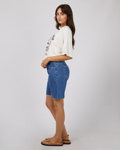 Solar Oversized Tee - Vintage White