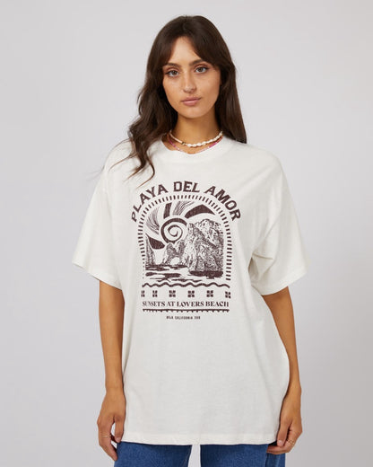 Solar Oversized Tee - Vintage White