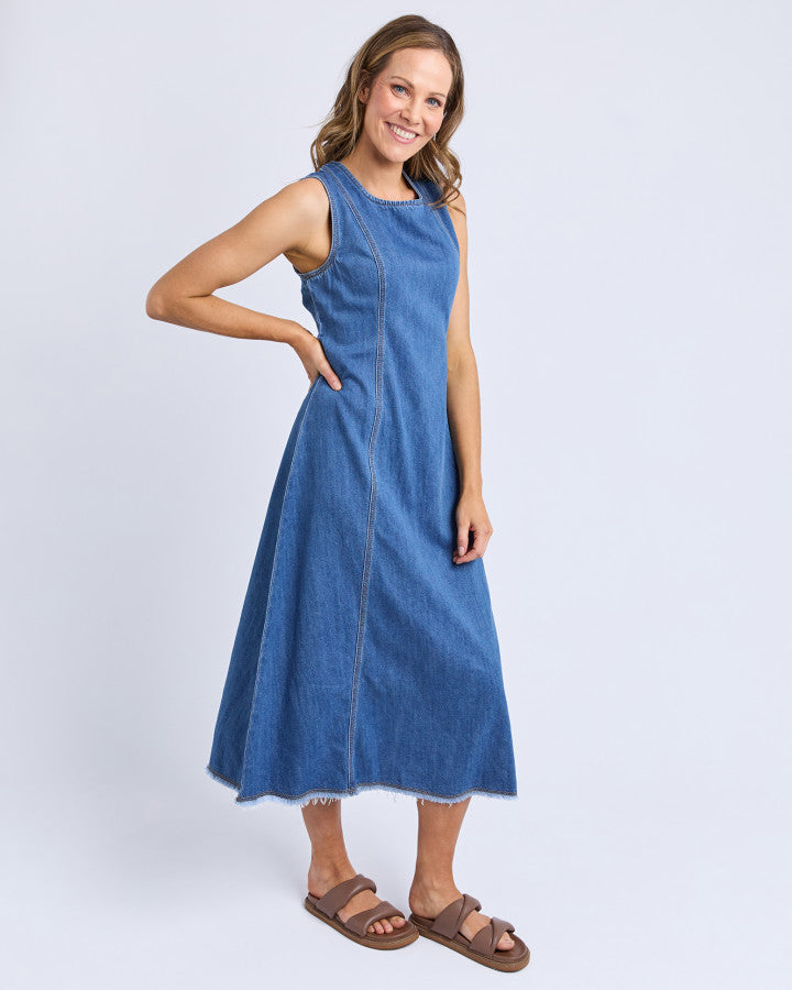 Foxwood Solene Denim Dress - Blue