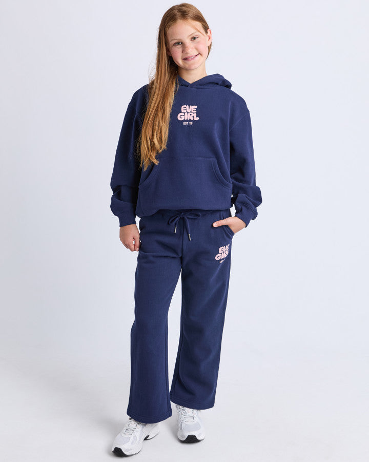 Sports Club Flare Trackpant - Navy