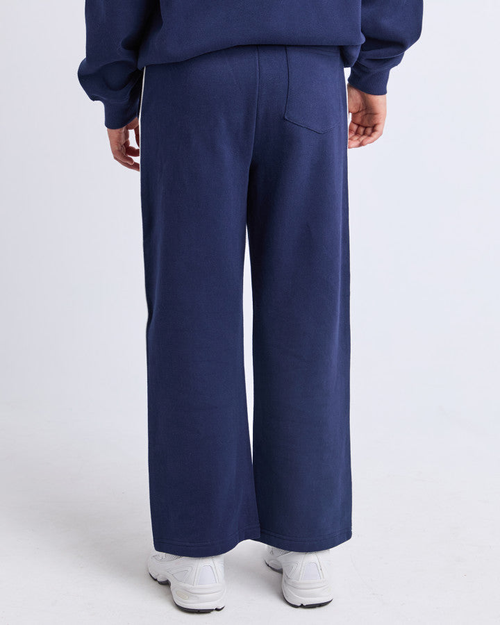 Sports Club Flare Trackpant - Navy