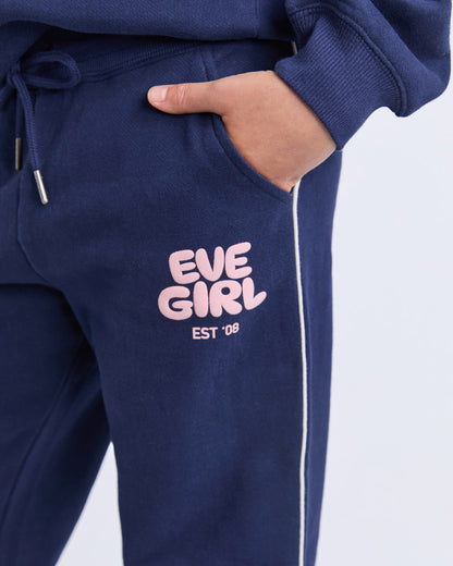 Sports Club Flare Trackpant - Navy