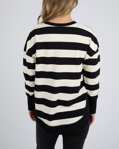 Stripe Delilah Crew - Blk & Wht
