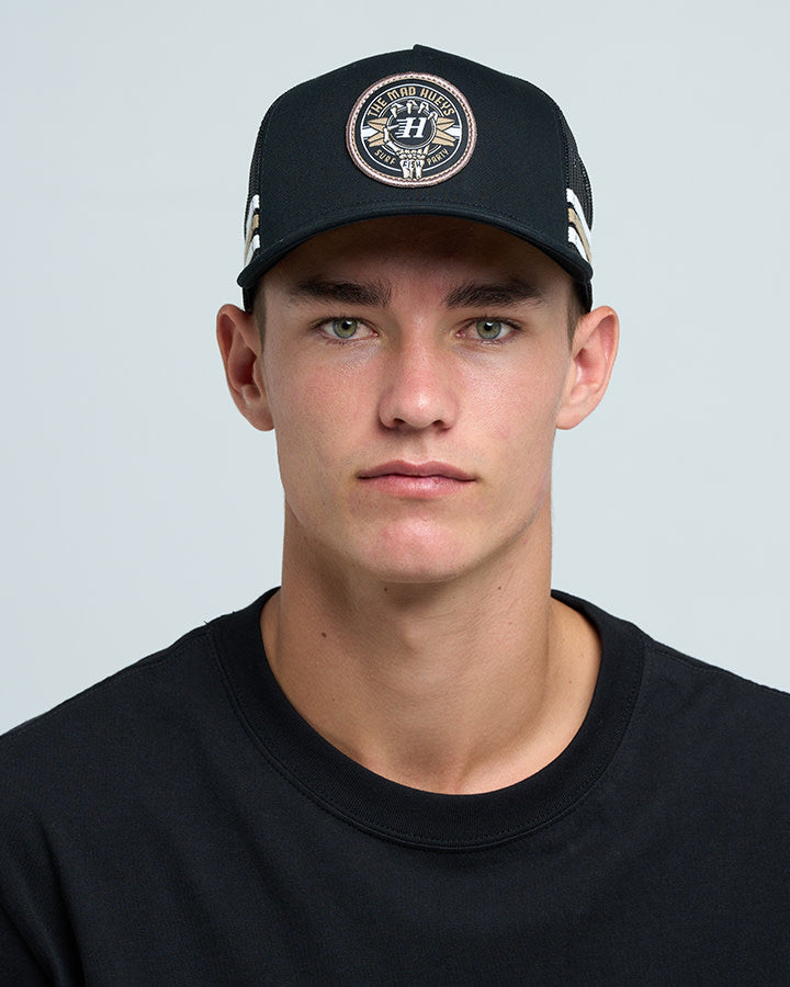 Surf Hueys Twill Trucker Cap - Black