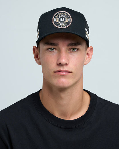 Surf Hueys Twill Trucker Cap - Black