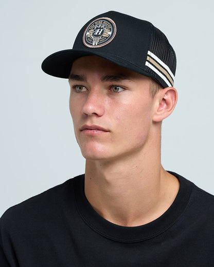 Surf Hueys Twill Trucker Cap - Black