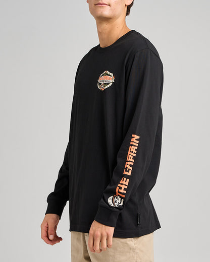 The Tiki Captain LS Tee - Black