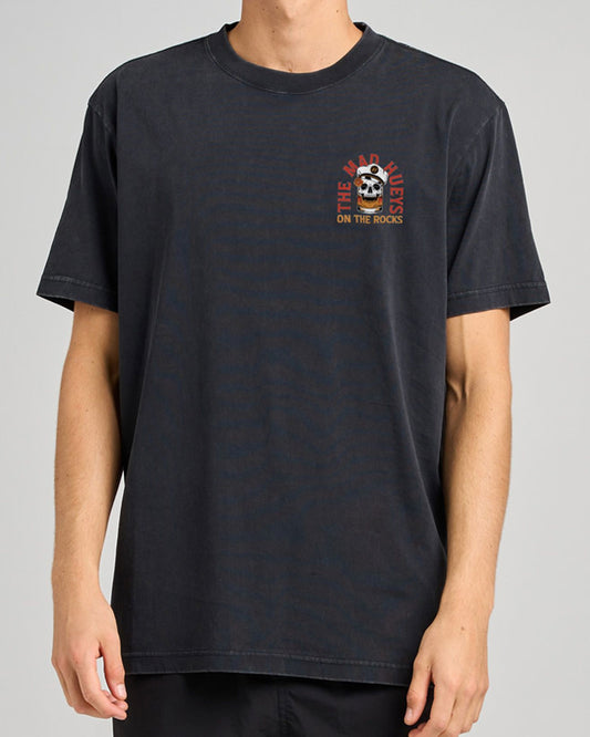 Triple On The Rocks | SS Tee - Washed Black