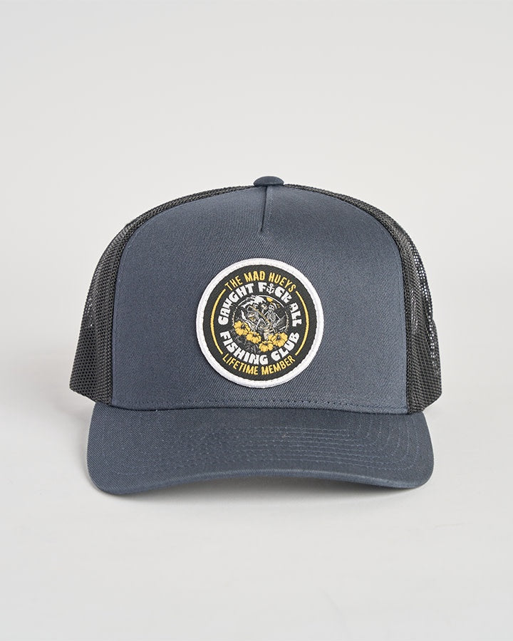 Tropic Caught Fk All Trucker Hat - Navy