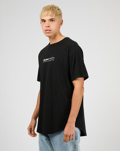Silent Theory Tuscan Scoop Tee - Washed Black