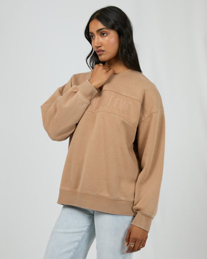 Vital Oversized Crew - Tan